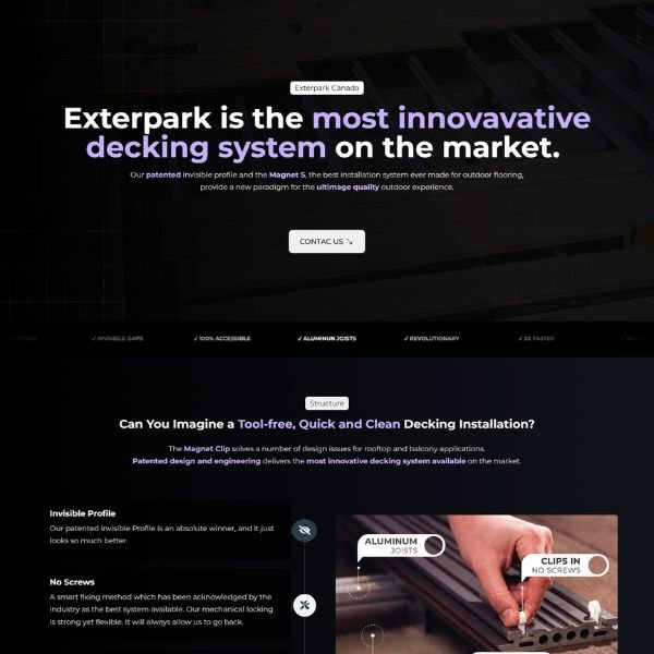 landing page exterpark