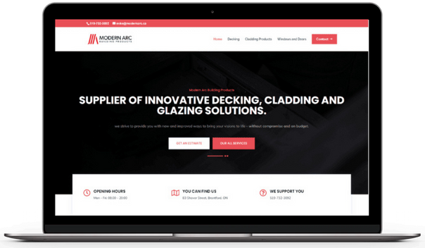 647 media landing page design