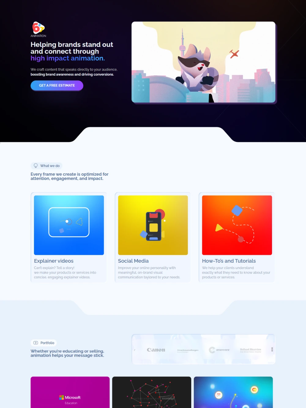 647-animation-landing-page